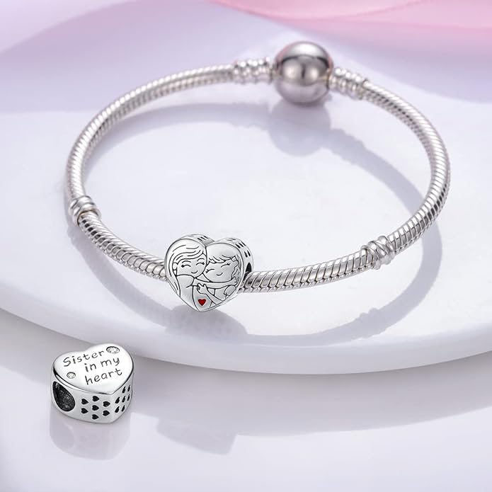 MULA 925 Sterling Silver Charms for Bracelets and Necklaces Family Letters Dangle Pendants Airplane Travel Beads Family Tree Jewelry Charms for Women