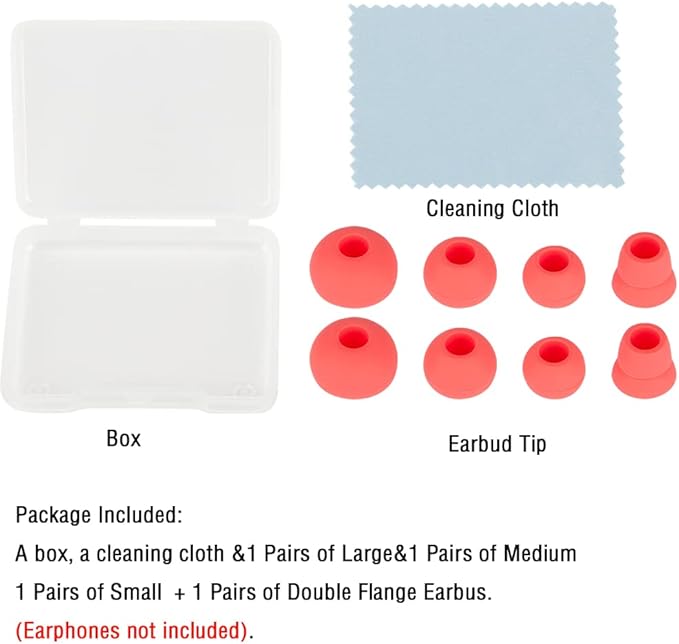 Replacement Earbud Tips Eargels Earpads Compatible with Powerbeats 1/2/3 Wireless Beats by Dre Headphones, 4 Pairs Earbud Rubber Tips