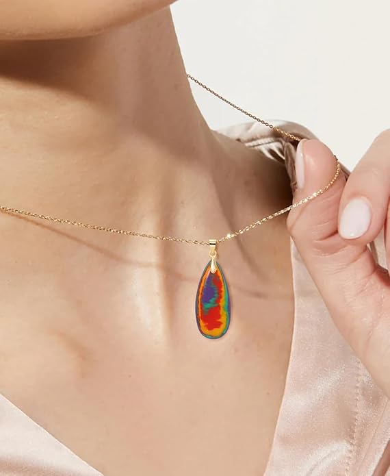 Stone Necklaces for Women Teardrop Gemstone Pendant Necklace Natural Stone Chain Necklaces