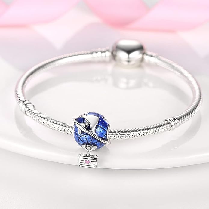 MULA 925 Sterling Silver Charms for Bracelets and Necklaces Airplane Passport Dangle Pendants Beads Butterfly Dragonfly Charms Jewelry Charm for Women