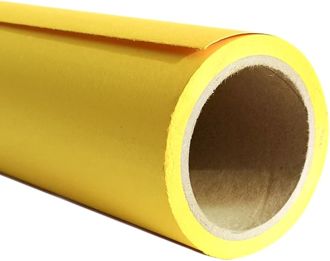 Seamless Photo Photography Backdrop Paper, Photo Background Paper Roll (Yellow, 107”x19.5')