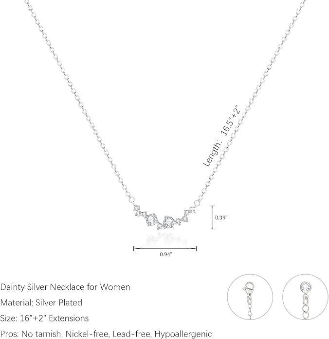 Diamond Pendant Necklace for Women, Dainty Gold Necklace 18k Gold Plated Paperclip Choker Necklaces Cute Open Oval Necklaces Simple Gold Necklace Jewelry Gifts for Women Trendy