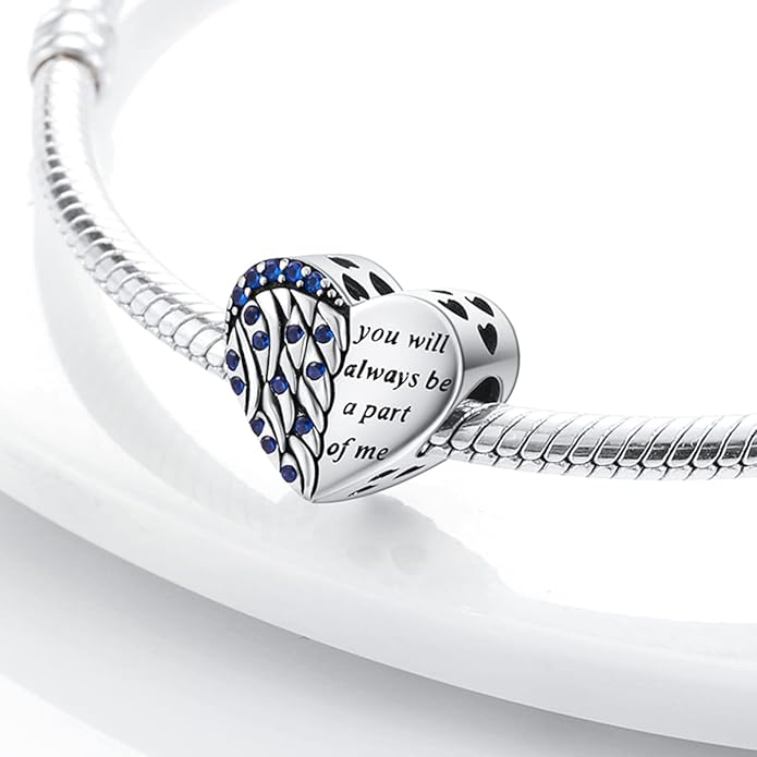 Parmuz 925 Sterling Silver Charm for Bracelet Necklace Dangle Love Mom Ocean travel Butterfly Party Charm Beads Pendants DIY Jewelry for Women