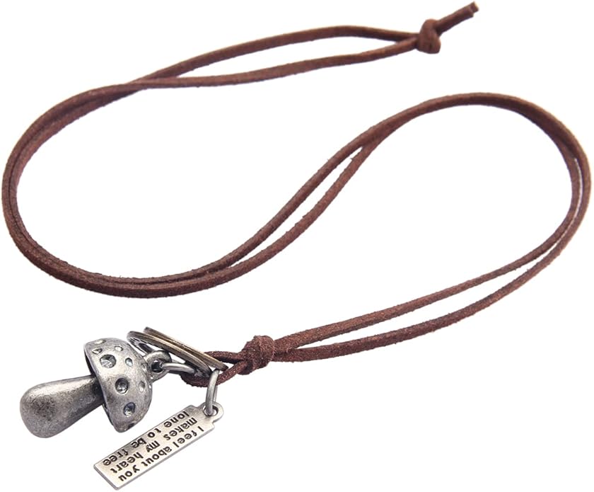 GelConnie Boho Necklaces for Women Vintage Silver Circles Long Pendant Necklace Cowgirl Sweater Necklace Adjustable Leather Choker Necklace for Women