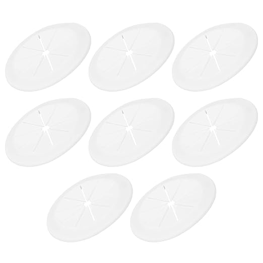 PATIKIL Desk Grommet 2-1/16", 8 Pcs Round Cable Grommet Cord Hole Cover with Adhesive Tape Flexible Table Wire Organizer for Office Home Table Countertop, White