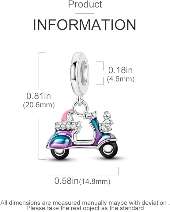 MULA 925 Sterling Silver Charms for Bracelets and Necklaces Airplane Passport Dangle Pendants Beads Butterfly Dragonfly Charms Jewelry Charm for Women