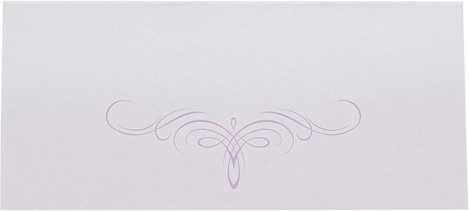 Decadent Flourish Place Cards, Lavender (Choose Color), Set of 60, Pre-cut and Scored - Wedding, Party, Dinner, and Special Events - Made in the USA