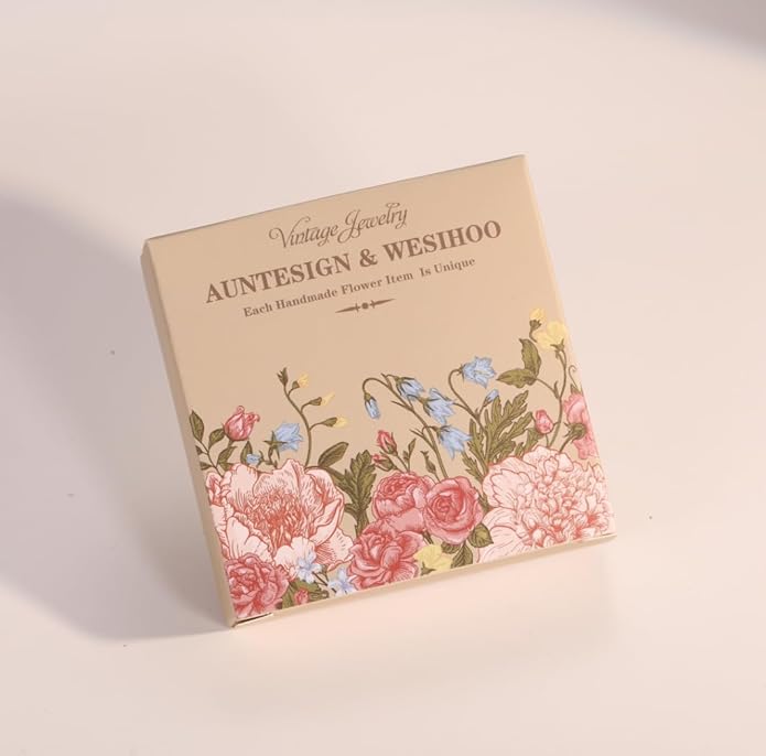 Forget-Me-Not and Queen Anne's Lace Pressed Wildflower Earrings | Pressed Flower Earrings | Handmade Drop and Dangle Earrings | Gift for Woman