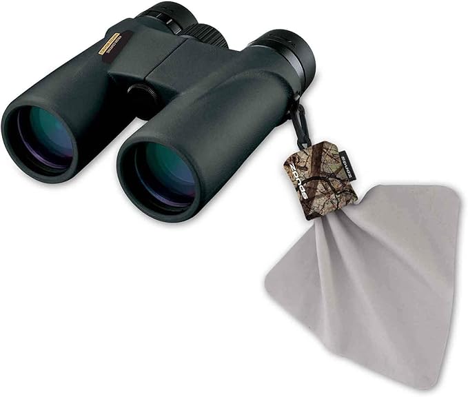 SPUDZ Classic Microfiber Lens Cleaner – Clip-On Pouch, Washable – for Binoculars, Scopes, Glasses, Screens | Alpine Mountain Camo, 6 x 6 Inch