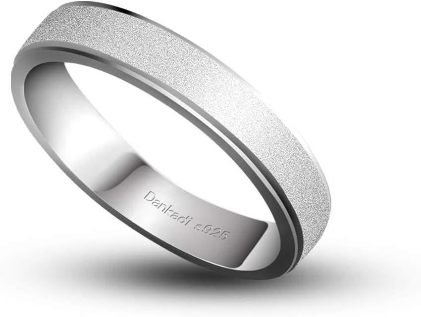 Dankadi Simple Fashion S925 Sterling Silver Ring Smooth Plain Dome Comfort Solid Silver Wedding Ring For Men & Women 3.5 mm 3-13# 24k Real Gold Plated Jewelry