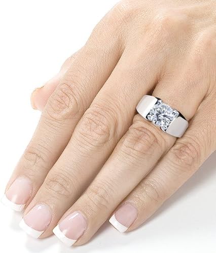Kobelli Round Moissanite Solitaire Engagement Ring 3 CTW 14k White Gold