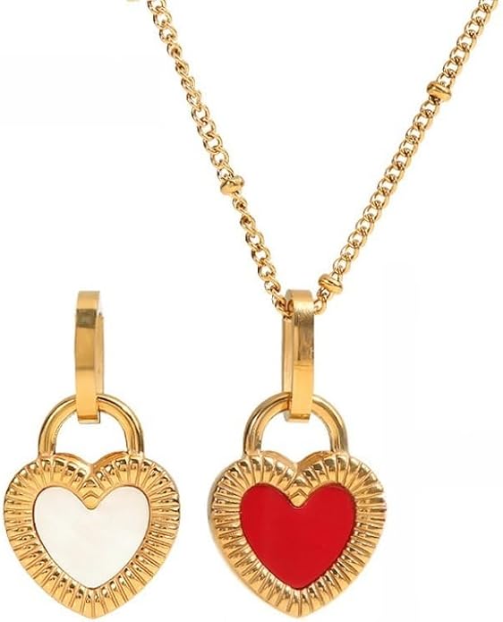 IBARA Women Gold Dianty Necklace Sun Crescent Moon Star Evil Eye Lock Lovely Heart Flower Butterfly Pearl Pendant Coin Necklaces 18K Gold CZ Diamond Filled Chain Boho Beach Simple Handmade Jewelry