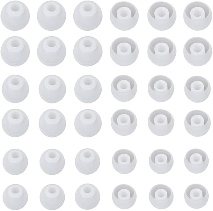 Silicone Ear Tips Replacement Earbud Tips for In-Ear Headphones (Inner Hole 3.8mm-5.5mm) 18 Pairs S M L