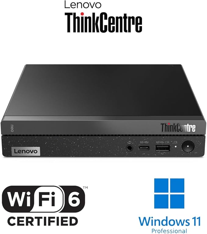 Lenovo ThinkCentre 50q Gen 4 Business Mini Desktop, 13th Gen Intel Core i5-13420H, 32GB RAM, 1TB SSD, Display Port, Wired Keyboard & Mouse, Wi-Fi 6, Windows 11 Pro, Black