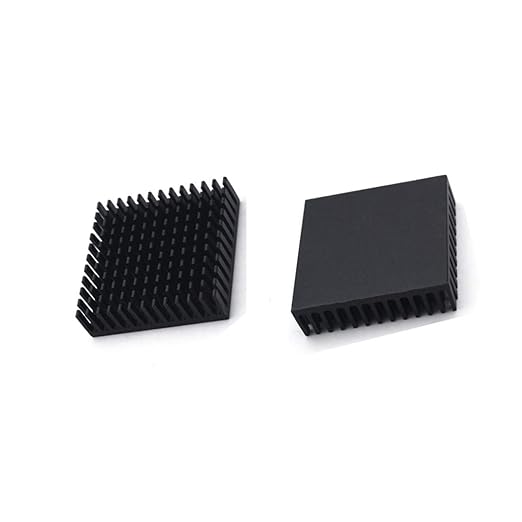 Aluminum Heatsink Chipset Heat Radiator Cooling Fin Heatsink 40mm x 40mm x 11mm Black10pcs