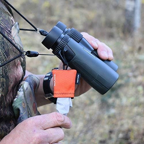 SPUDZ Ultra Microfiber Lens Cleaner – Closable Pouch, Clip-On, Washable – for Optics, Scopes, Glasses | Alpine Mountain Camo, 6 x 6 Inch