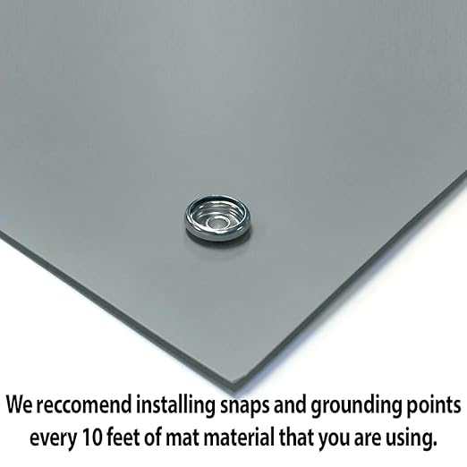 RubberStat Dual Layer ESD Compliant Workstation Rubber Table Mat Kit, Soldering, Cell Phone Repair - 36"x120" Grey
