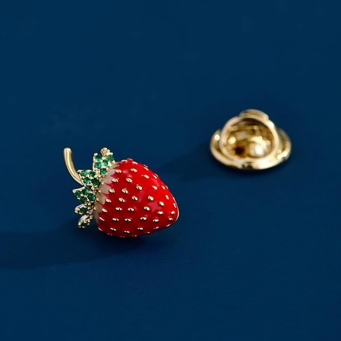 Pearl Flower Brooch for Women - Gold Plated Pearl Flower Pin Rhinestone Buttons Lapel Pin Jewelry - Valentine's Day Gift