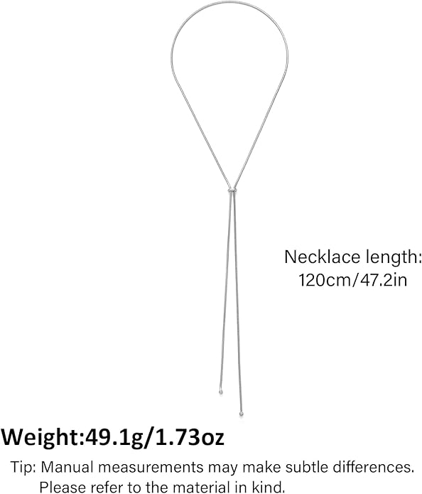 Gold Silver Necklace for Women Y Chain Adjustable Gold Long Necklaces Fashion Dainty Jewelry