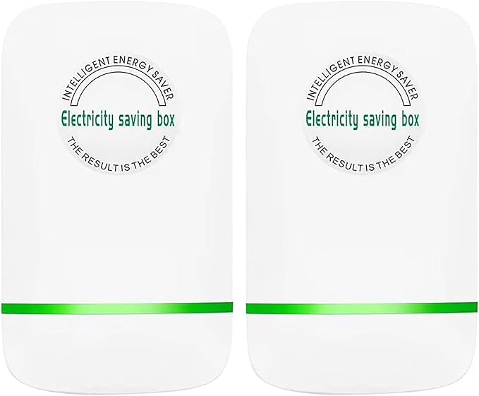 Elon-musk's Electricity Saving Box Stop Watt Stopwatt Energy Saving Device Save Energy Saving Device Energy Saving Power Strip for Home Office US Plug 90v-250v 30kw Rated Green (2PCS, White)