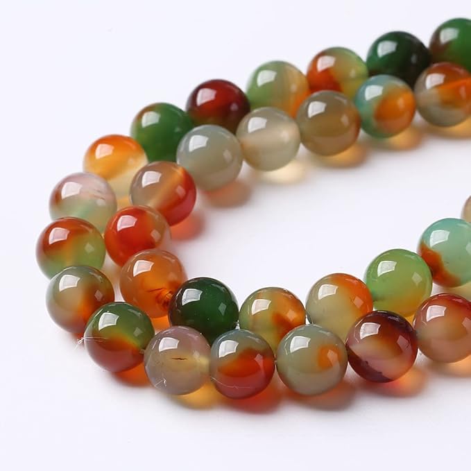 180PCS 4mm Natural Peacock Agates Beads for Jewelry Making Semi Precious Loose Gemstones Beads DIY Bracelet Necklace 2 Strand 32"