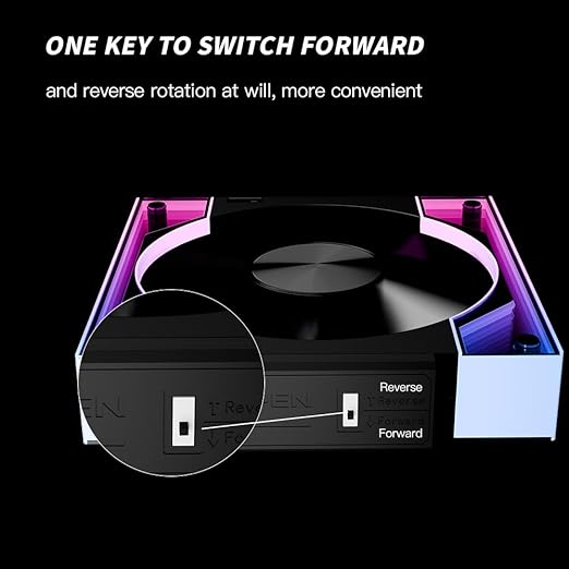Jungle Leopard Interstellar V3 120mm PC Case Fan Infinity Mirror Module Daisy-Chain 120mm RGB PWM Fan Triple Pack Suitable for Computer Case & 360mm AIO Cooler(Black-3Pack