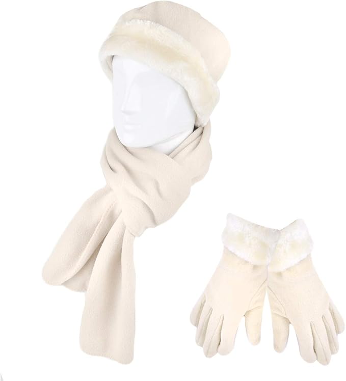 boxed-gifts Women's Warm Fleece Winter - Women's Hat and Glove Set + Hats Gloves Scarves for Women