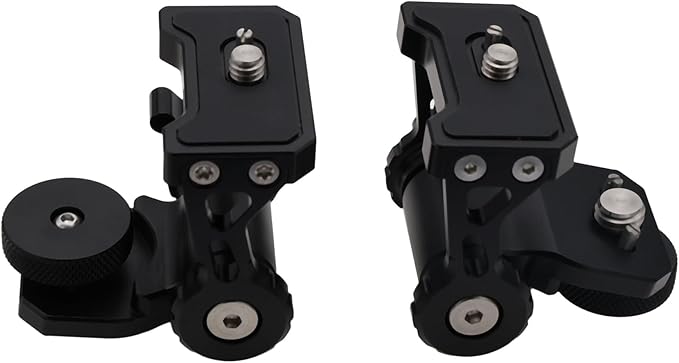 Monitor Mount Holder Bracket, 360 Tilt Swivel Rotation for Atomos SmallHD Camera Video Monitor, Teradek Wireless Transmission Motor Microphone, 3/8" 1/4" Black