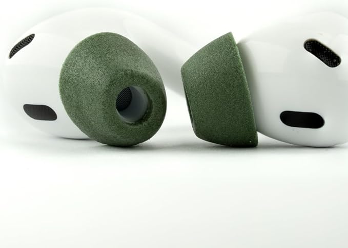 Comply TrueGrip MAX | Premium Memory Foam Replacement Earbud Tips for Apple AirPods Pro 1 & 2 | Long Lasting Comfort, MAX Durability, Secure Fit, Superior Noise Isolation| Green (Large) (3 Pairs)
