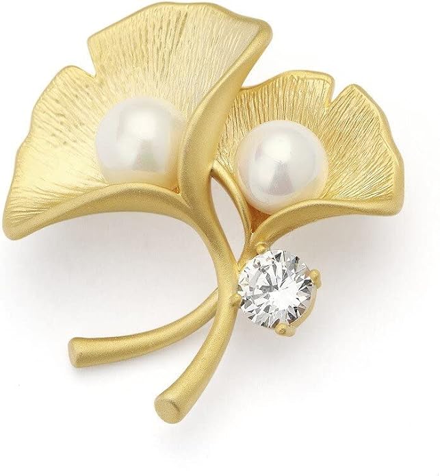 Autumn Leaf Pin - Gold-plated Rhinestone Leaf Brooch for Women - Fall Lapel Pin Jewelry Gift for Wife Mom
