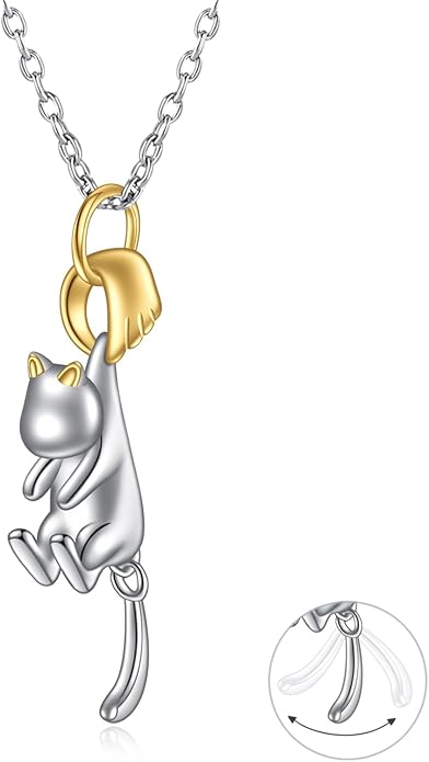 Animal Necklace Cat/Fox/Otter/Sloth/Cow/Highland Cow/Koala Necklace Cute Animal Jewelry Gifts for Women