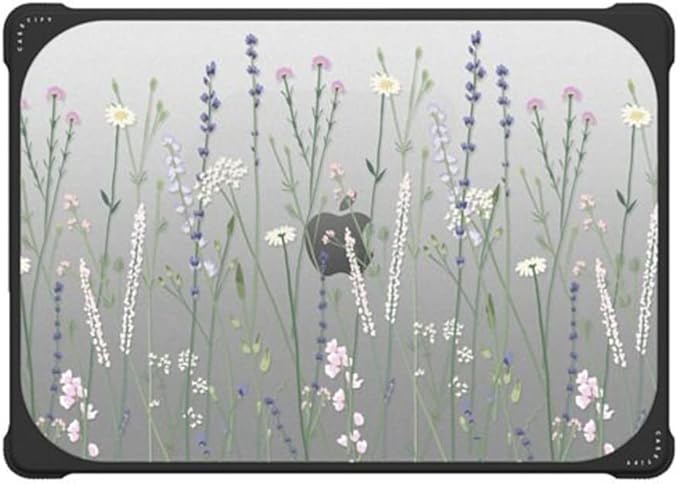 CASETiFY Bounce MacBook Pro 16-inch (M3/M4) Case [Enhanced Protective Corner Design/Ventilation Cutouts/Anti-Slip Grip] - Gigi Garden Florals - MacBook - Clear Black