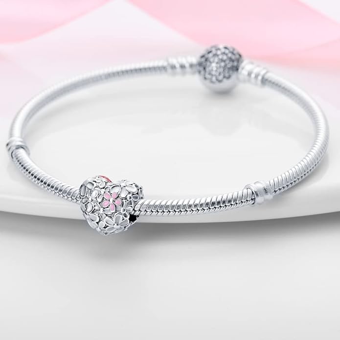 LIGHTDOG 925 Sterling Silver Charm fits Pandora Charm Bracelet Necklaces Pendant Bead Charms Jewelry Gift for Women Family Friends
