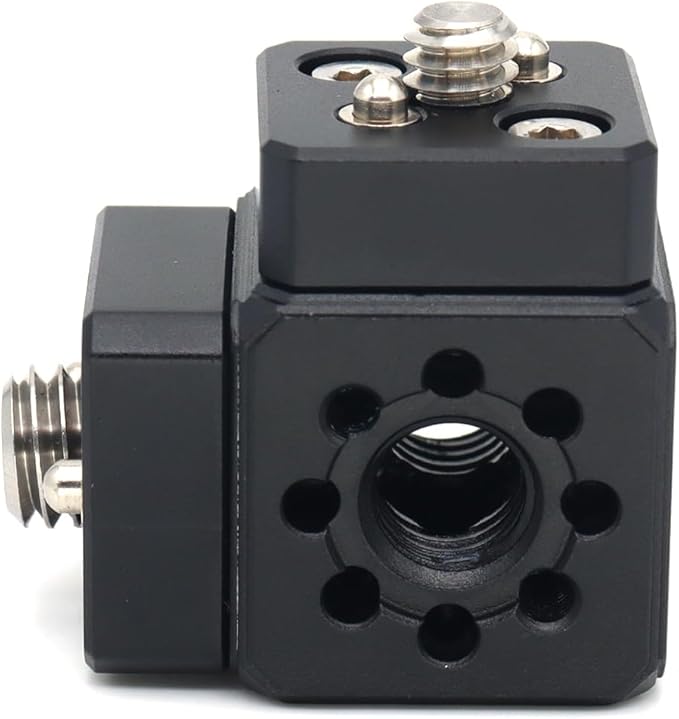 Camera Hot Shoe Extension Bracket Cold Shoe Mounts for Camera Cage Tripod Magic Arm Microphone LED Video Light, Shoe Mount Holder with 1/4'' 3/8'' Arri Thread and Arri-locating Hole