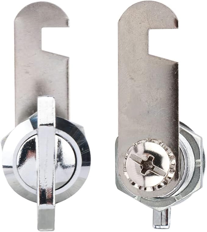 Thumb Operated Offset Cam Lock,Replacement Keyless Compartment Latch, Non-Locking Compartment Lock for RV, Camper, Vehicles, Storage Door Cabinet Mailbox Drawer(Color:S: 19 x 16mm)