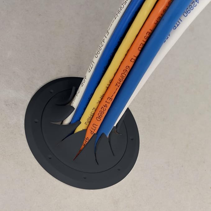 Construct Pro Speedy Spring-Lock Cable Pass Through Port, 2 inch Inner Diameter, Black CON6061SPZ