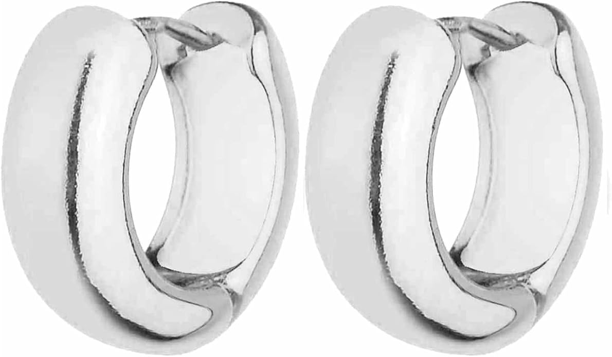Wgoud Chunky Hoop Earrings Set 14K Gold Plated Hoop Earrings for Women Hypoallergenic, Thick Twisted Huggie Hoops Earring Set