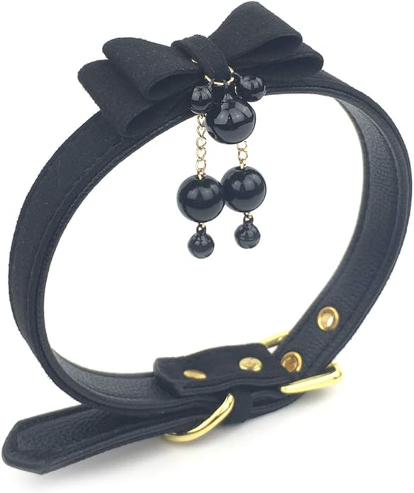 Bell Choker Collar Necklace Lolita Bow Collar Cat Kitty Velvet Necklace