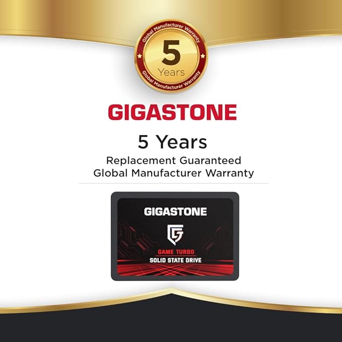 Gigastone SATA SSD 128GB (2-Pack) 2.5 inch SSD 520MB/s Upgrade Laptop PC Memory and Storage PS4 HDD Replacement 2.5" Internal Solid State Hard Drives SATA III SLC Cache 3D NAND Game Turbo Performance