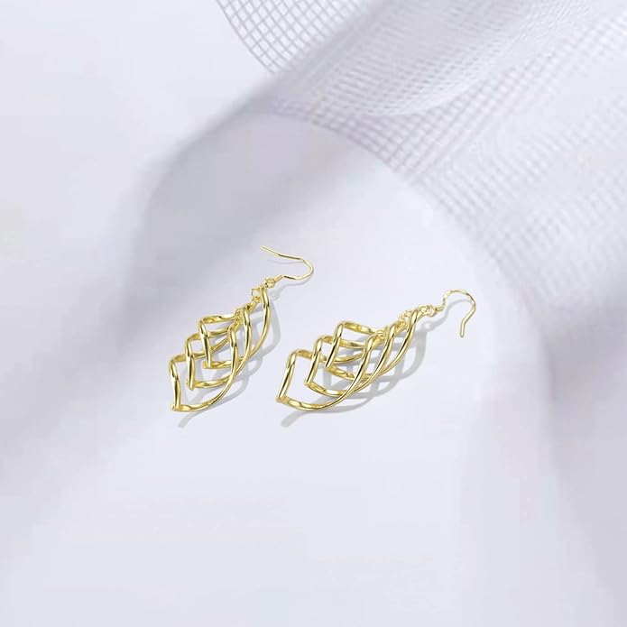 Sterling Silver Plated Earrings Dangle Earrings Linear Drop Statement Earrings for Women