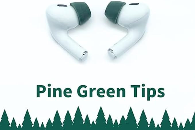 Comply Memory Foam Replacement Earbud Tips for Apple AirPods Pro 1 & 2 | Ultimate Comfort, Secure Fit, Superior Noise Isolation | Anti Slip, Prevent from Falling Out | Green (S/M/L) (3 Pairs)