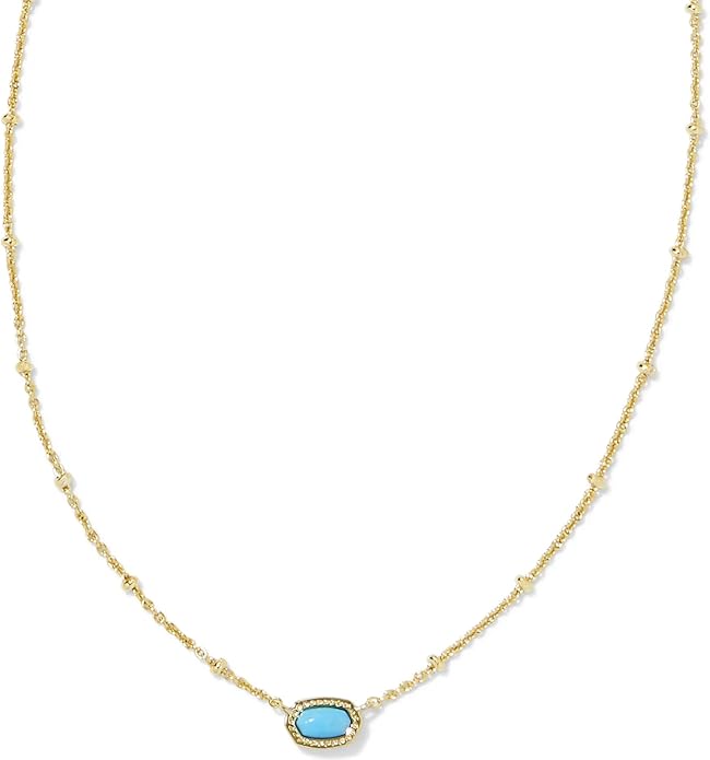 Kendra Scott Mini Elisa 14k Gold-Plated Satellite Short Pendant Necklace, Fashion Jewelry for Women