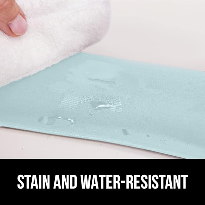 GORILLA GRIP Silky Gel Memory Foam Wrist Rest for Computer Keyboard, Mouse, Ergonomic Design for Typing Pain Relief, Desk Pads Support Hand, Arm, Mousepad Rests, Stain Resistant, 2 Piece Pad Sky Blue