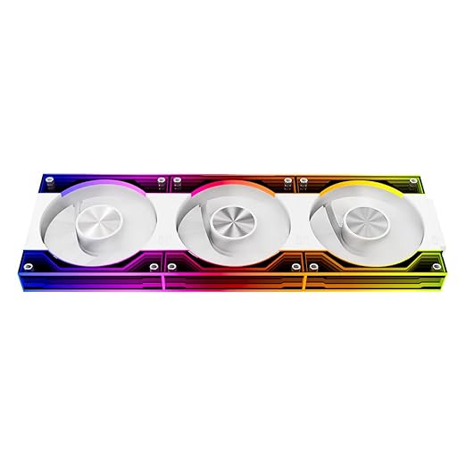 Jungle Leopard Interstellar V3 120mm PC Case Fan Infinity Mirror Module Daisy-Chain 120mm RGB PWM Fan Triple Pack Suitable for Computer Case & 360mm AIO Cooler(White-3Pack