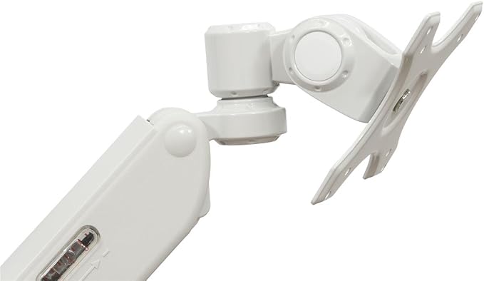 Displays2go Wall Mounted Computer Station, Monitor Mount, CPU Holder, Adjustable Arms (DWSSW01WT)