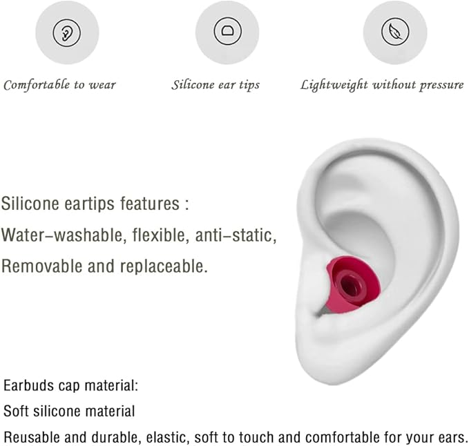 4 Pairs Earbud Replacement Tips Silicone Earbud Tips Compatible with Powerbeats 1/2/3 Wireless Beats by Dre Headphones,S/M/L and Double Flange