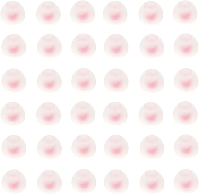 36 Pieces Medium Earbud Tips Soft and Comfortable Ear Bud Replacement Pieces Silicone Fit Most in-Ear Headphones，Inner Hole 3.8mm -5.5mm，Medium White and Red Replacement Eartips