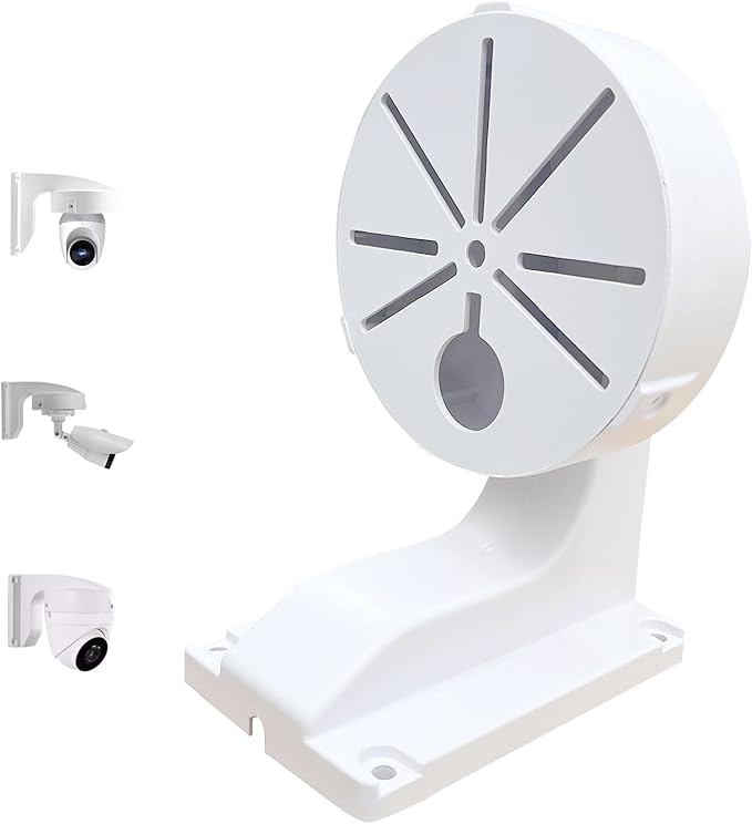 Indoor Outdoor Security Camera Mount Wall Mount L Type Bracket for Security Dome IP Camera Mounting,Junction Box Cable Management Mounting Case,Dome Camera Mount