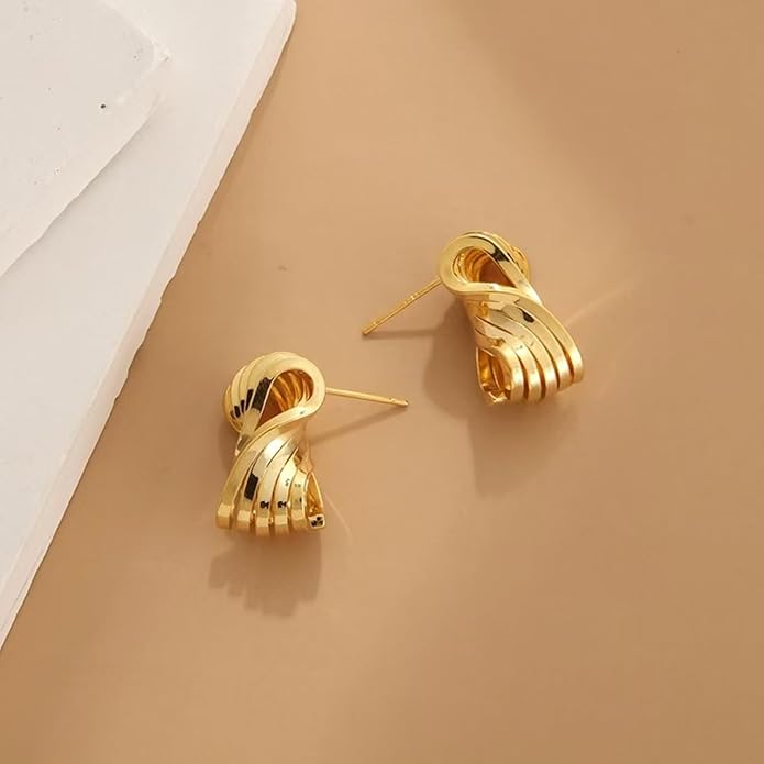Gold Flower Statement Earrings for Women, Large Chunky Bohomian Summer Beach Floral Earring, Irregular Bold Exaggerated Earrings