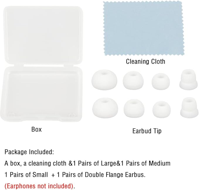 Silicone Ear Tips Earbud Replacement Tips Earbuds Eargels Earpads Earbuds Tips Compatible with Powerbeats 2/3 Wireless Beats by Dre Headphones,4 Pairs(White)